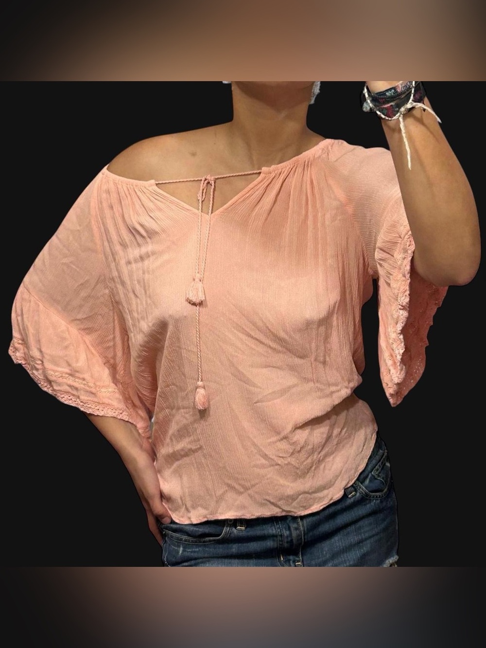 Fairy Pink Off the Shoulder Top by A.n.a.!